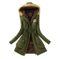 R&B | Winter Taille Kordelzug Fell Kapuzenjacke