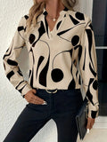 Damen Elegante Bluse mit modernem Muster R&B