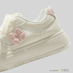 Damen Sneaker mit verspieltem Schleifenmotiv und bequemer Dämpfung