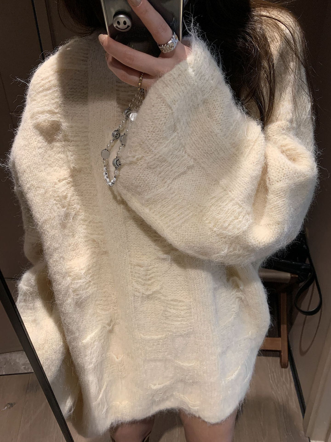 Damen Oversized Strickpullover im lässigen Pullover-Stil R&B