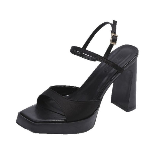 Damen Trendige Plateau Sandalen mit elegantem Riemchen und glamourösem Absatz R&B