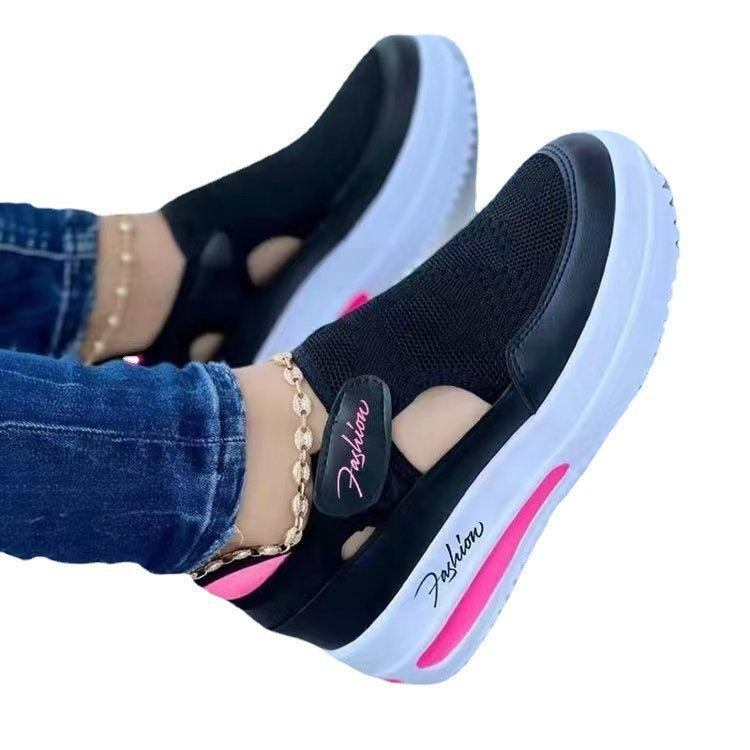 Damen Sneaker mit atmungsaktiver Netzstruktur und modischer Sohle R&B