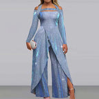 Damen Glamouröses Funktionsjumpsuit mit schimmerndem Effekt und elegantem Design R&B