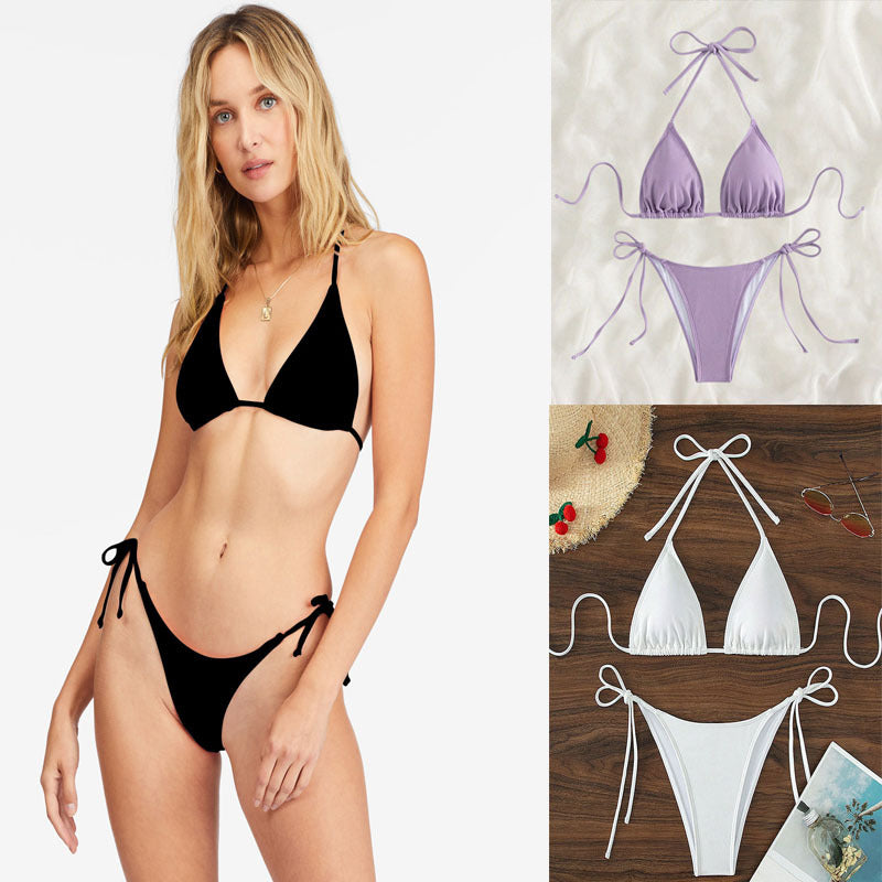 Damen Triangel-Bikini mit verstellbaren Bindebändern R&B