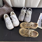 Damen Sportliche Sneaker mit atmungsaktivem Mesh und modischer Wildleder-Oberfläche R&B