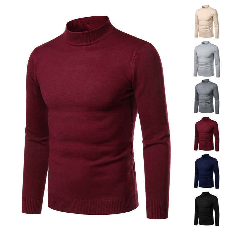 Herren warme Rollkragenpullover aus feinem Strickmaterial R&B