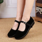 Damen Komfort-Slipper mit verstellbarem Riemen und rutschfester Sohle