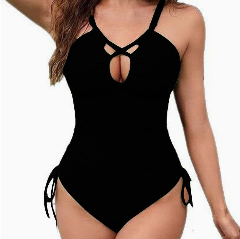 Damen Einteiler-Badeanzug mit modischem Schlüssel-Loch-Design R&B