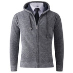 Herren modische Strickjacke mit Kapuze und Reißverschluss R&B