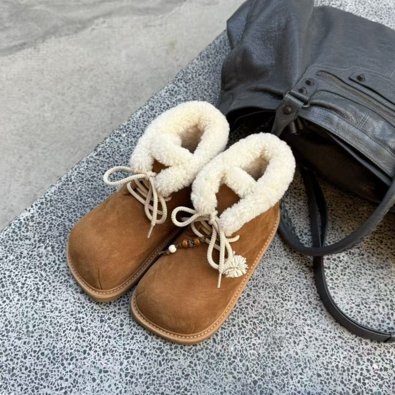 Damen Kuschelige Winterboots mit weichem Kunstfellkragen R&B