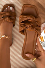 Damen Elegante Pantoletten mit kunstvollem Knoten-Design R&B