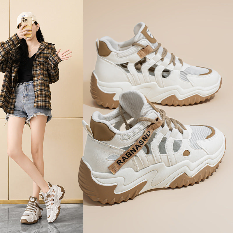 Damen Sportliche High-Top Sneakers mit atmungsaktiver Mesh-Oberfläche und stabiler Sohle R&B