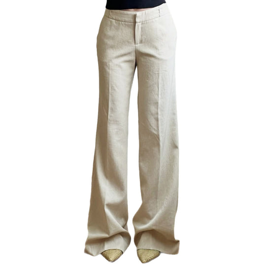 Damen weite Business-Hose mit hohem Bund und eleganten Taschen R&B