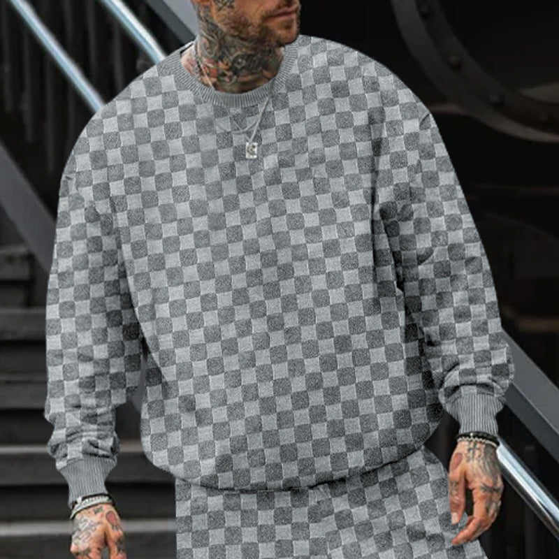 Herren lässiger oversized Sweatshirt mit strukturiertem Design R&B