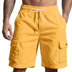 Herren nan Cord-Cargo-Shorts mit elastischem Tunnelzugbund, aufgesetzten Cargotaschen und weichem Baumwollmix R&B