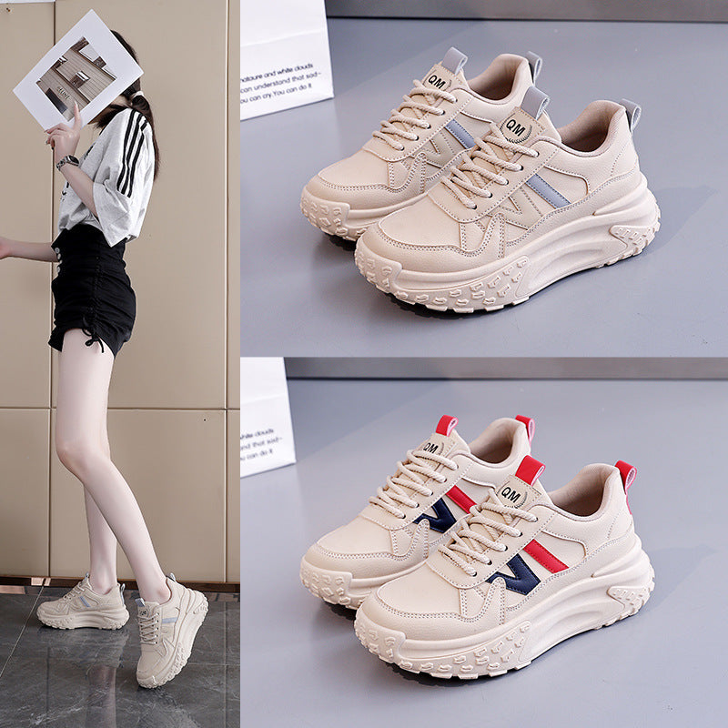 Damen Trendige Chunky Sneakers mit rutschfester Sohle und atmungsaktivem Obermaterial R&B