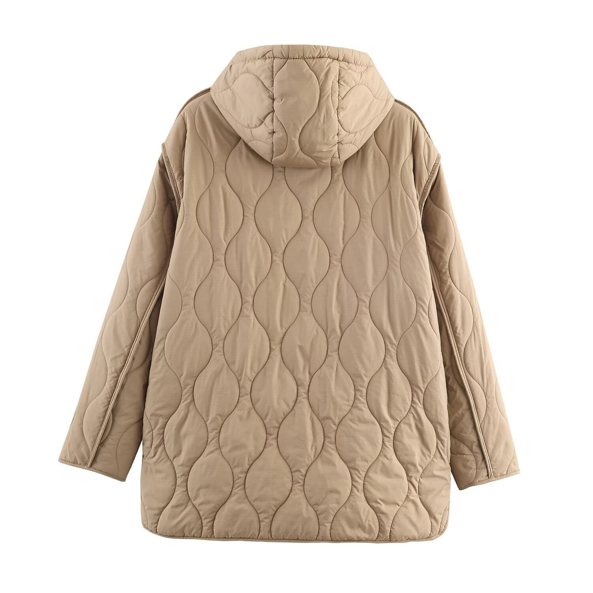 Damen gesteppte Kapuzenjacke R&B