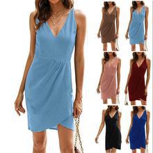 Damen Elegantes Wickel-Minikleid R&B