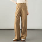 Damen elegante weite Stoffhose