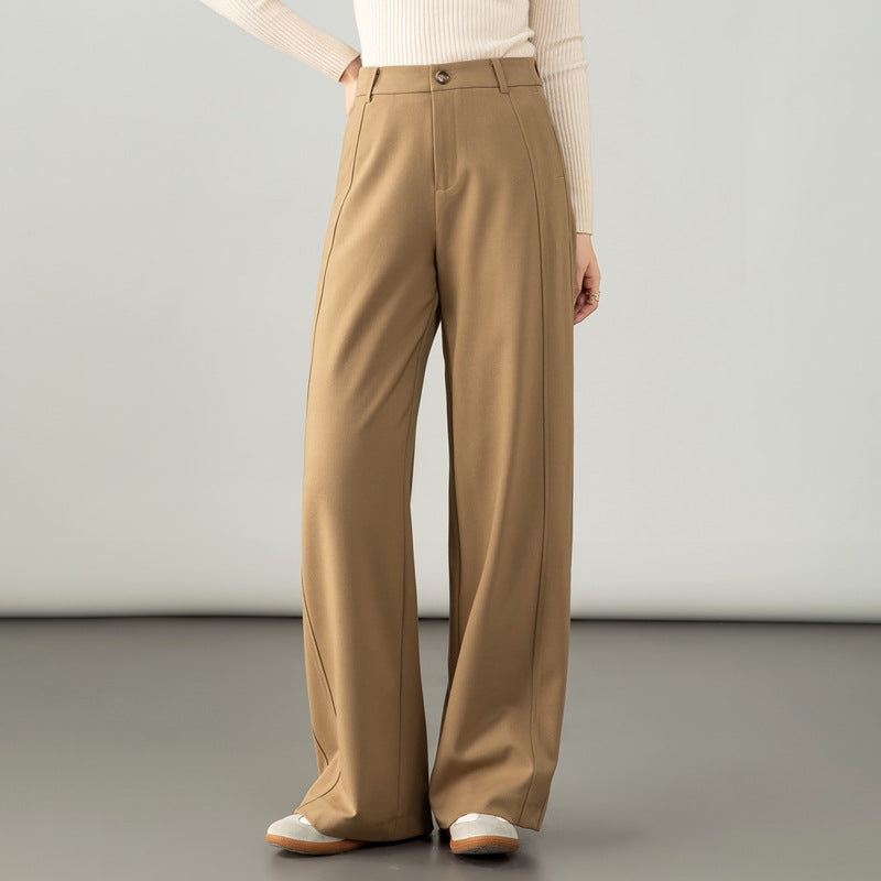 Damen elegante weite Stoffhose