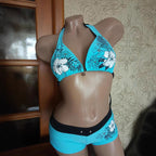 Damen-Bikini-Set mit floralem Design und verstellbaren Trägern R&B