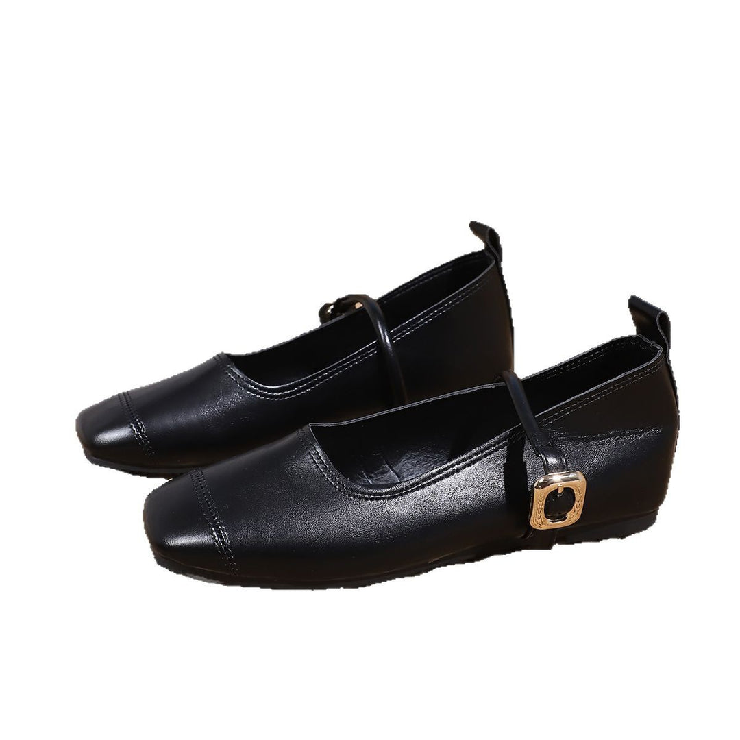 Damen klassische Ballerinas mit elegantem Schnallen-Detail R&B