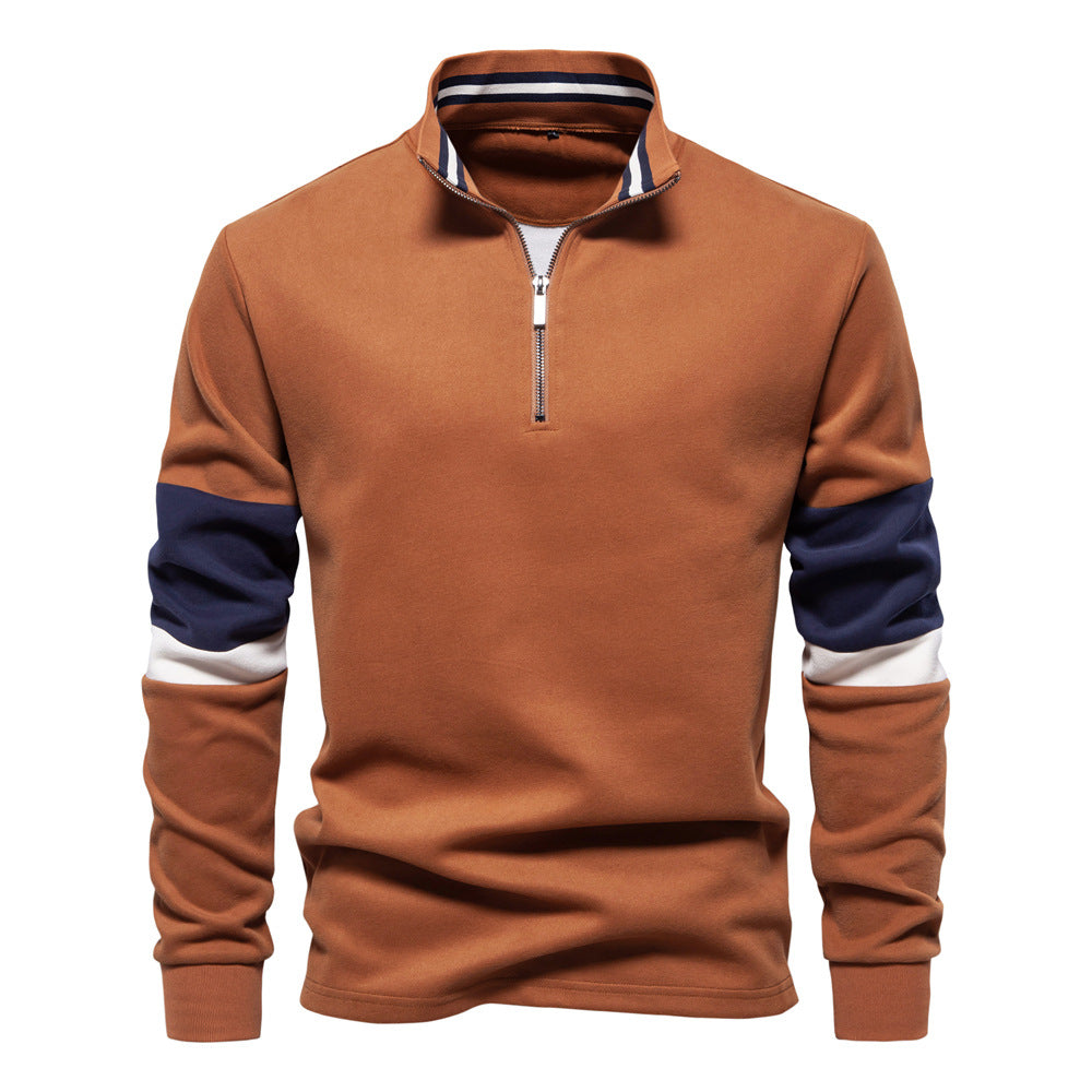 Herren Sportlicher Stehkragenpullover R&B