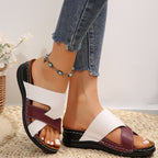 Damen Komfortable Clogs mit modischem Kreuzband-Design und ergonomischer Fußbettung R&B