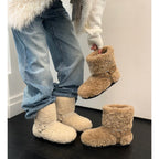 Damen Gemütliche Kuschelboots mit weichem Innenfutter und modischem Riemen R&B