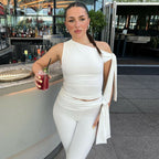 Damen Einseitiger Jumpsuit mit exklusiven Drapierungen R&B