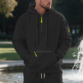 Herren funktionaler Kapuzenpullover mit Reißverschluss und seitlichen Taschen R&B