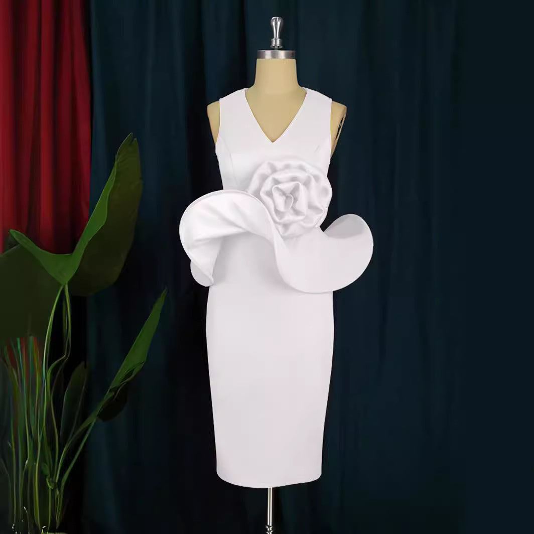 Damen Etuikleid mit einzigartiger Blumenapplikation R&B