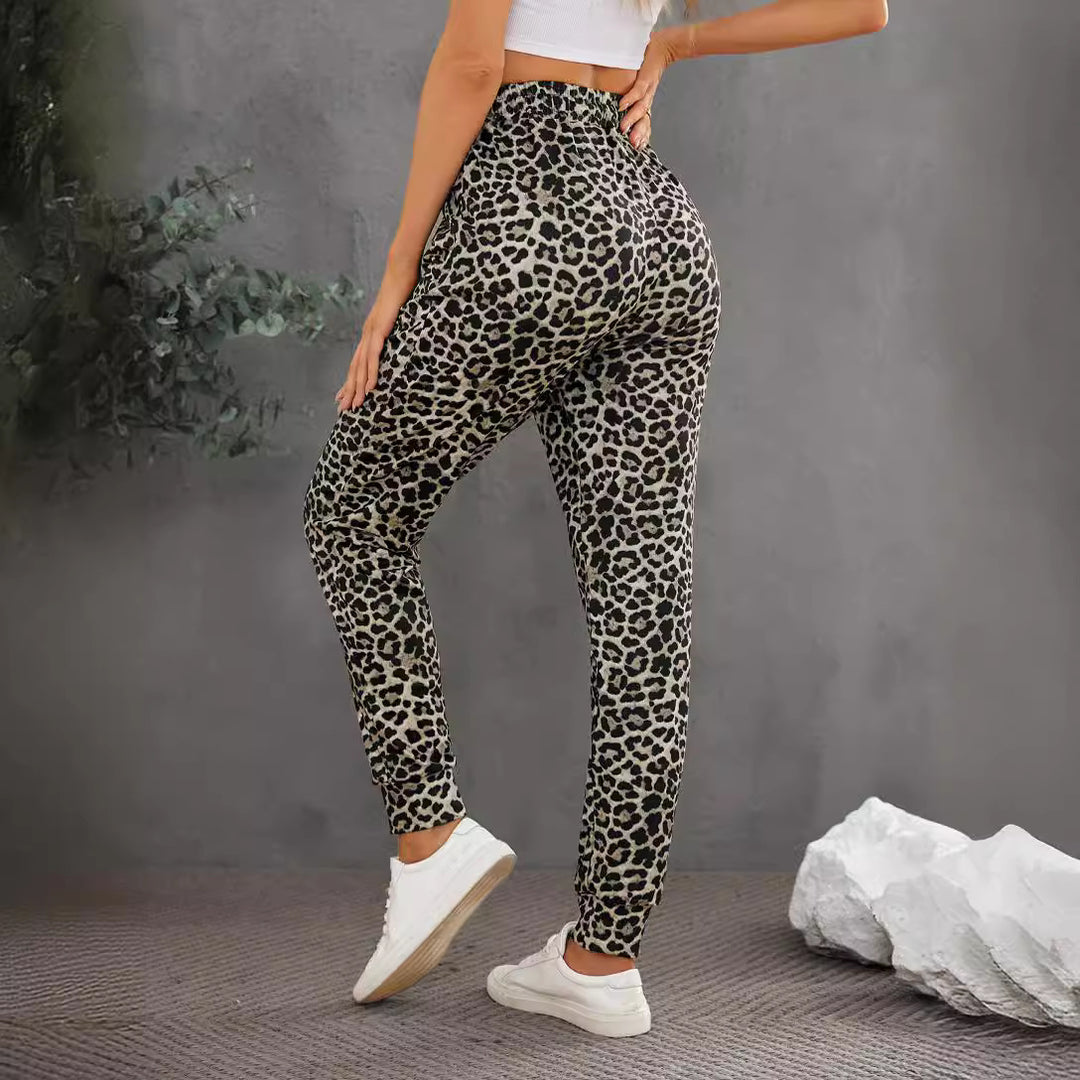Damen Modische Sporthose im trendigen Leopardenmuster R&B
