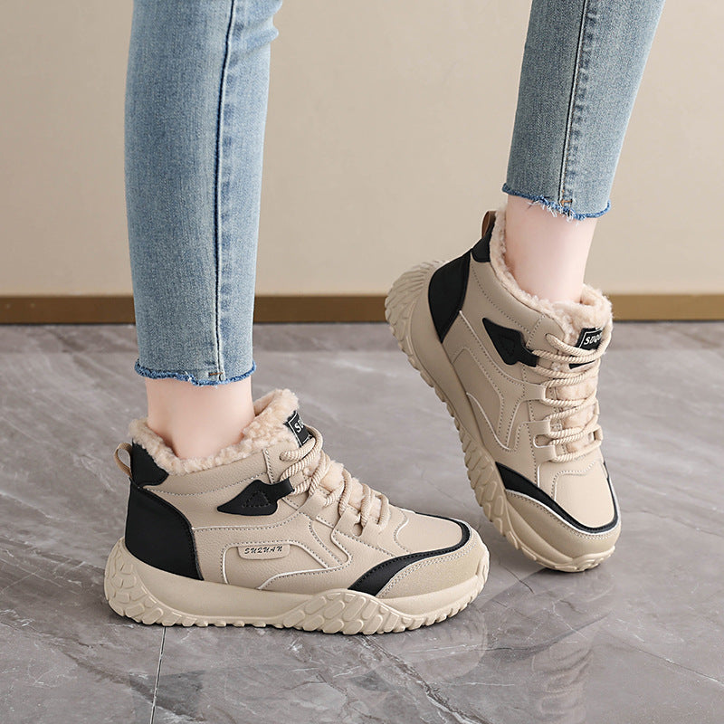 Damen Winterliche High-Top Sneakers mit weichem Innenfutter und rutschfester Sohle R&B