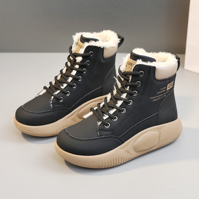 Damen modische Winterstiefel mit kuscheligem Fleece-Futter und rutschfester Sohle R&B