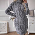 Damen Strickkleid mit elegantem Zopfdesign R&B