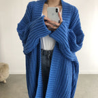 Damen Strickjacke mit offenem Schnitt und lässigen Details R&B