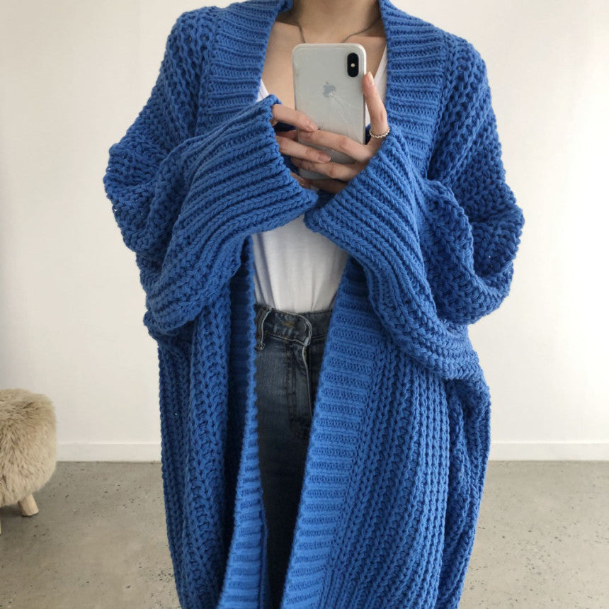 Damen Strickjacke mit offenem Schnitt und lässigen Details R&B