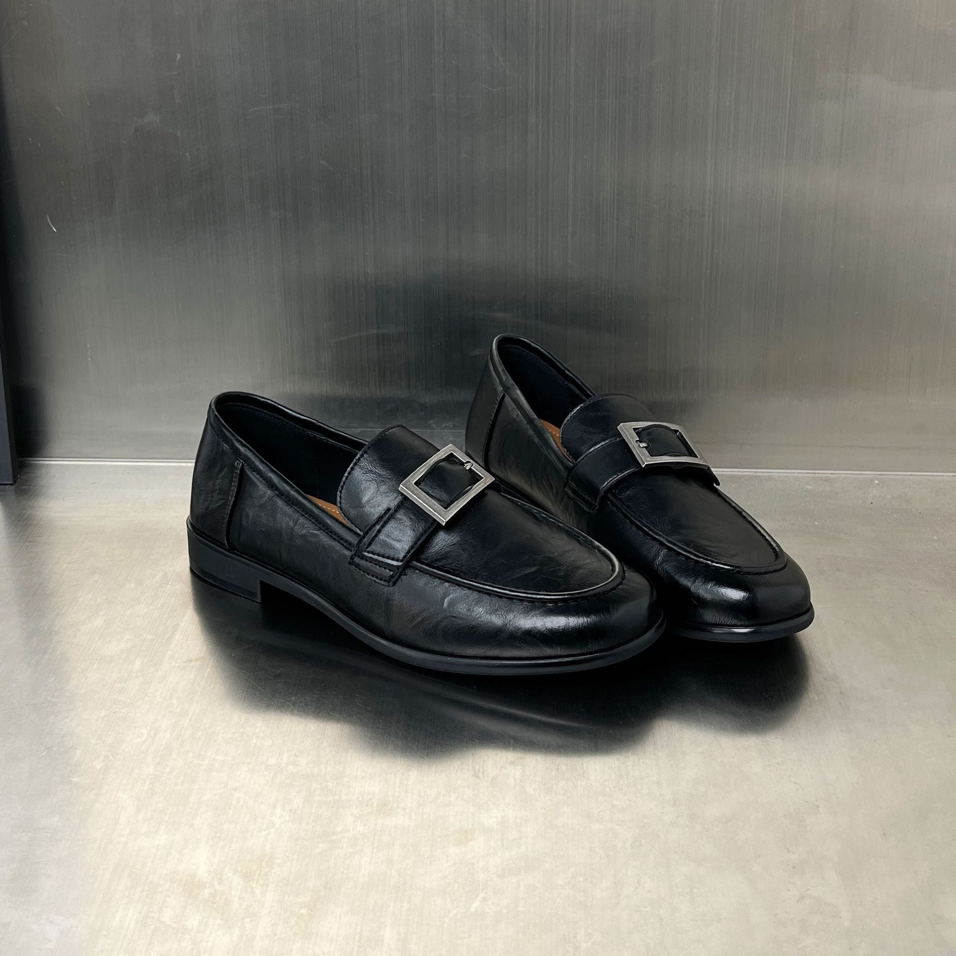 Damen elegante Mokassins mit modischer Schnallenverzierung R&B