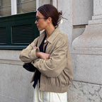 Damen Lässige Oversized Jacke aus weichem Material R&B