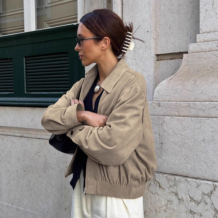 Damen Lässige Oversized Jacke aus weichem Material R&B