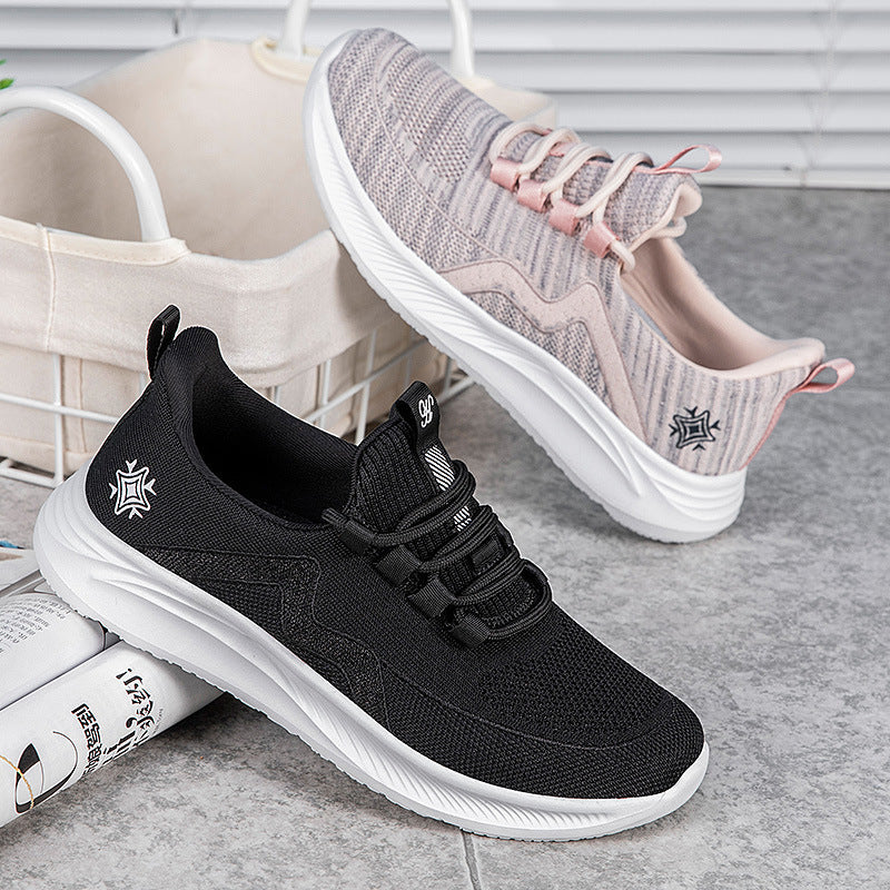 Damen Sportliche Lauf- und Freizeitschuhe mit atmungsaktivem Obermaterial und elastischem Einstiegsdesign R&B