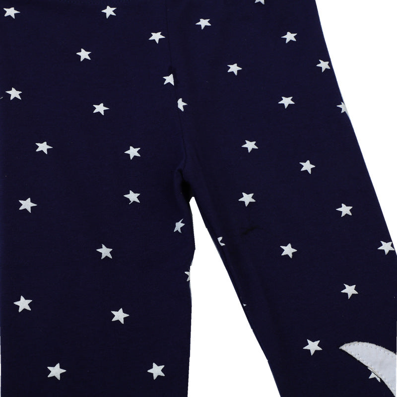 Mädchen Leggings mit verspieltem Hasen- und Sternenmotiv R&B