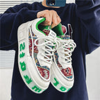 Damen Freizeit-Sneaker mit modischem Design und hohem Plateau R&B