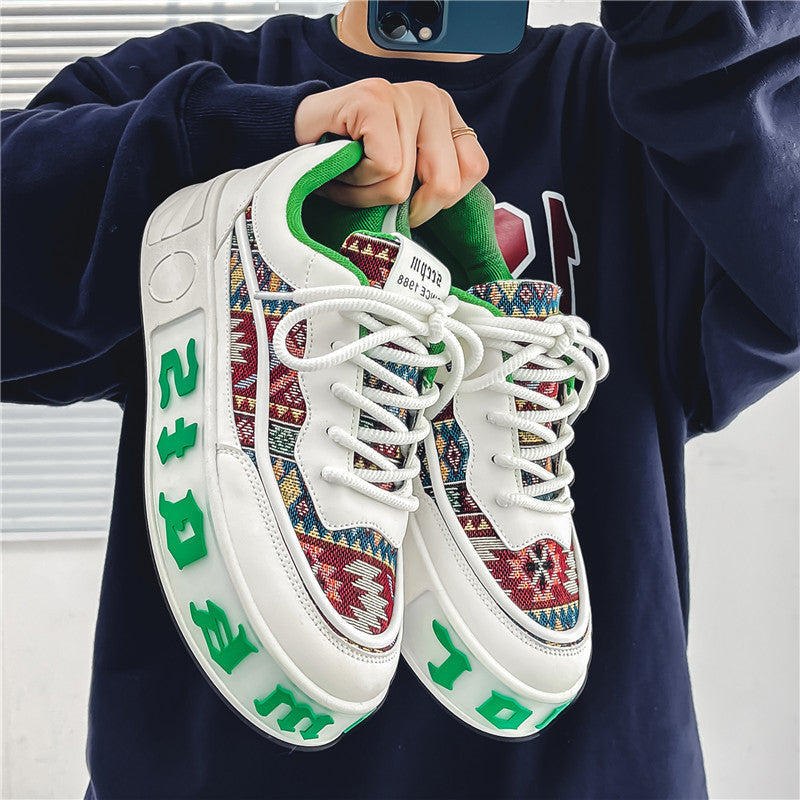 Damen Freizeit-Sneaker mit modischem Design und hohem Plateau R&B