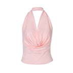 Damen Elegantes Hochgeschlossenes Oberteil mit Drapierung R&B