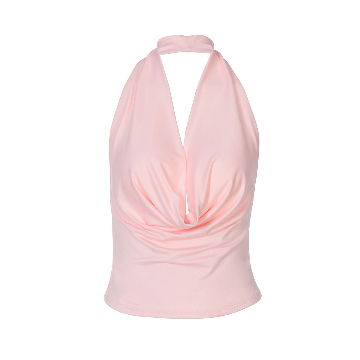 Damen Elegantes Hochgeschlossenes Oberteil mit Drapierung R&B