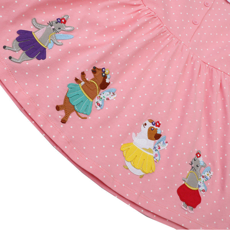 Mädchen Kleid mit süßem Tiermotiv R&B