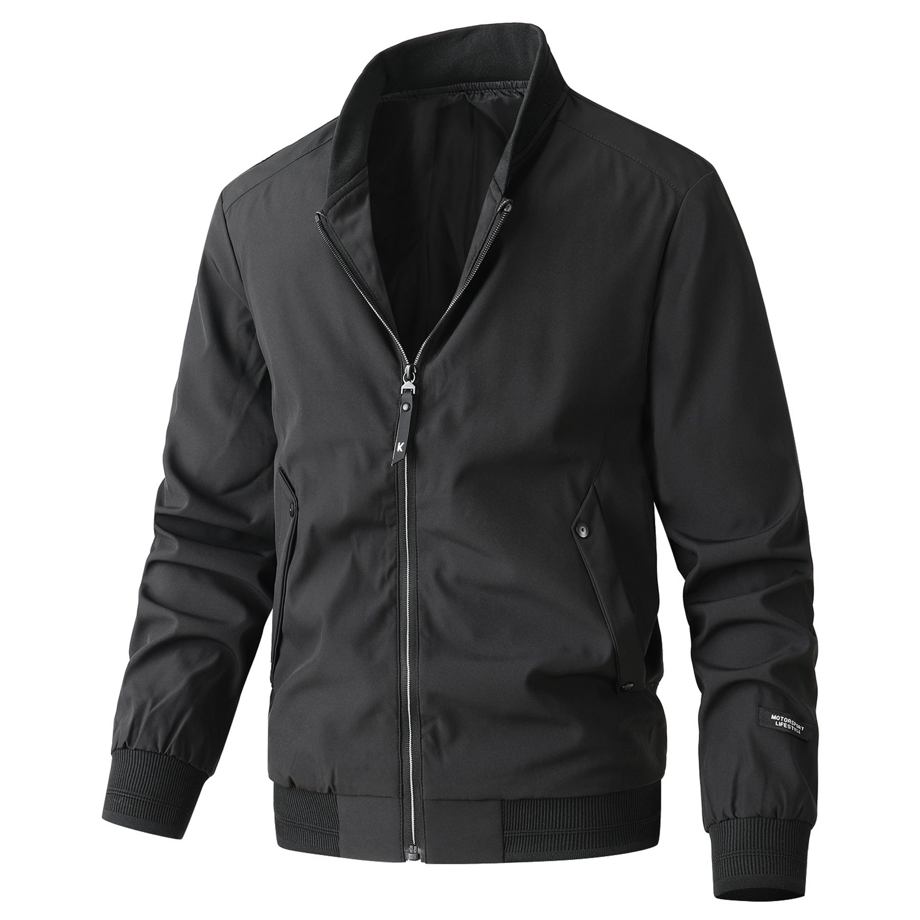 Herren stylische Freizeitjacke mit modischem Stehkragen