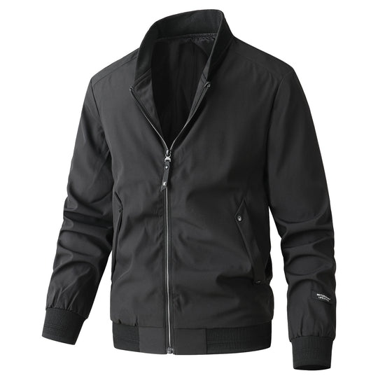 Herren stylische Freizeitjacke mit modischem Stehkragen R&B